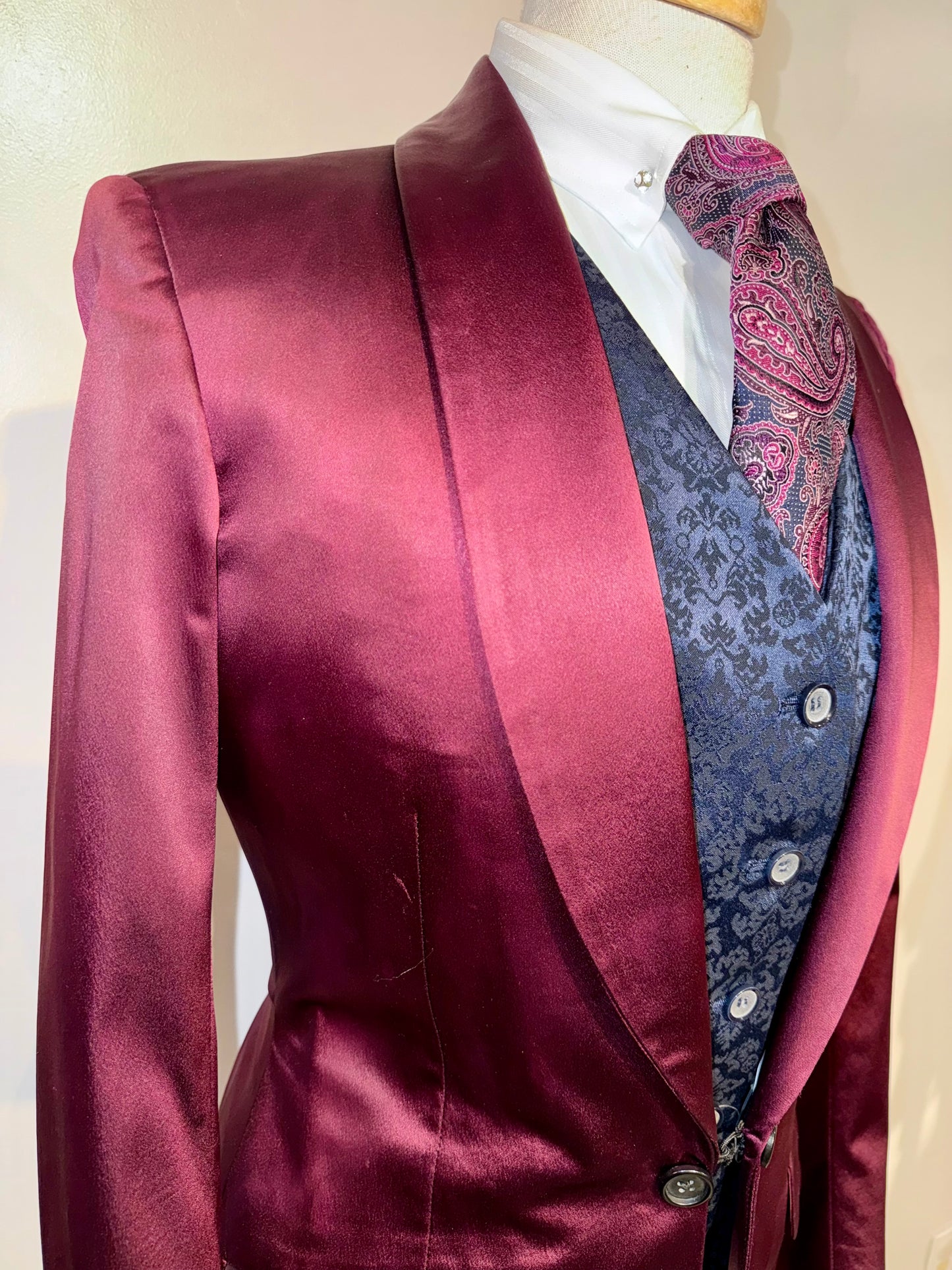 Hawkewood, Plum Silk Day Coat