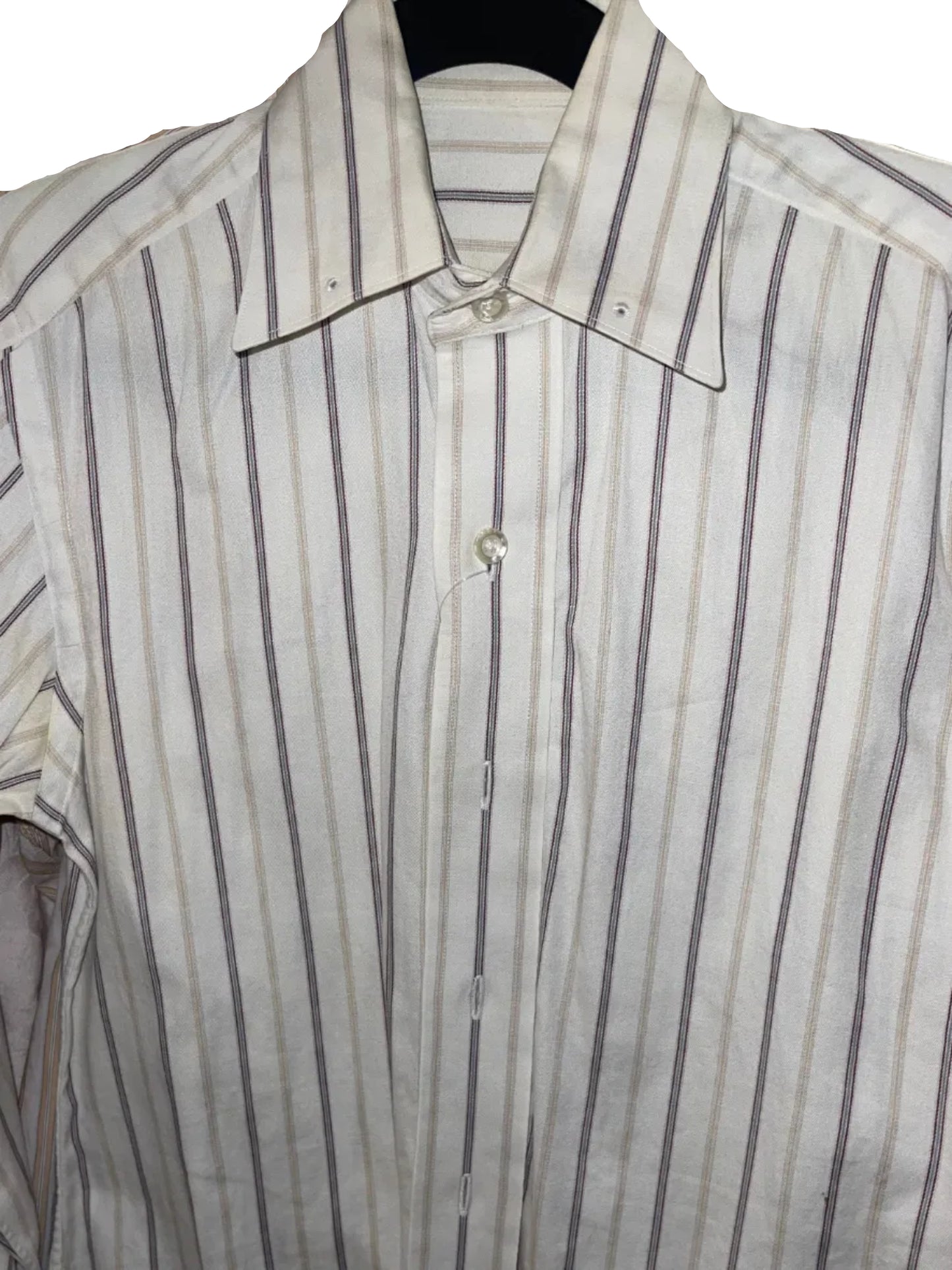 Custom, Cream Striped Girls Shirt