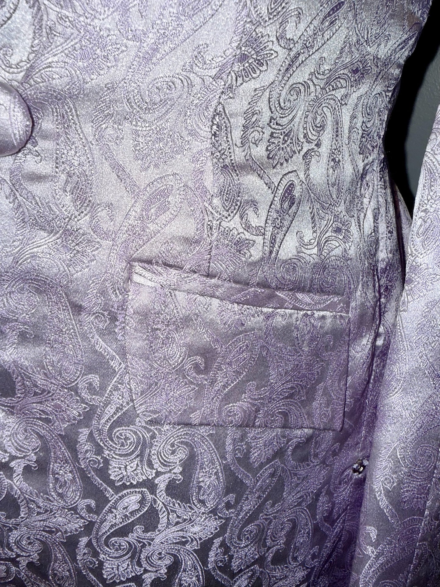 Marsha De Arriaga, Girls Purple Paisley Day Coat