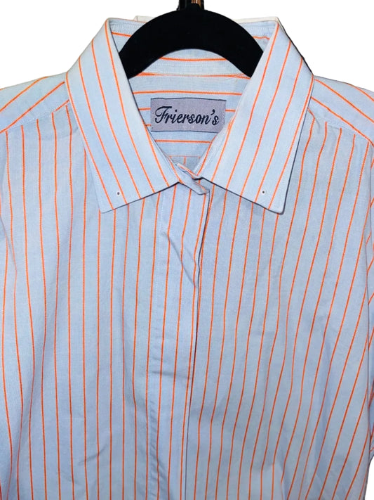 Friersons, Blue with Orange Stripe Shirt