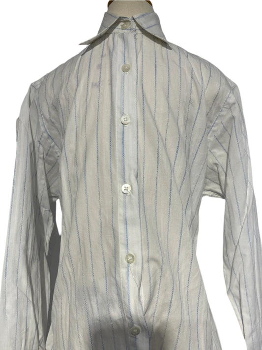 C'est yApre White with Blue Stripe Shirt