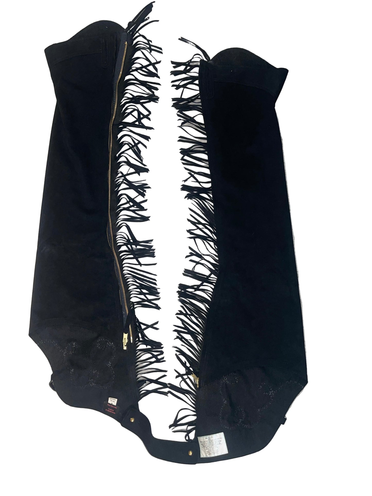 Custom, Black Detailed Chaps Ladies Medium