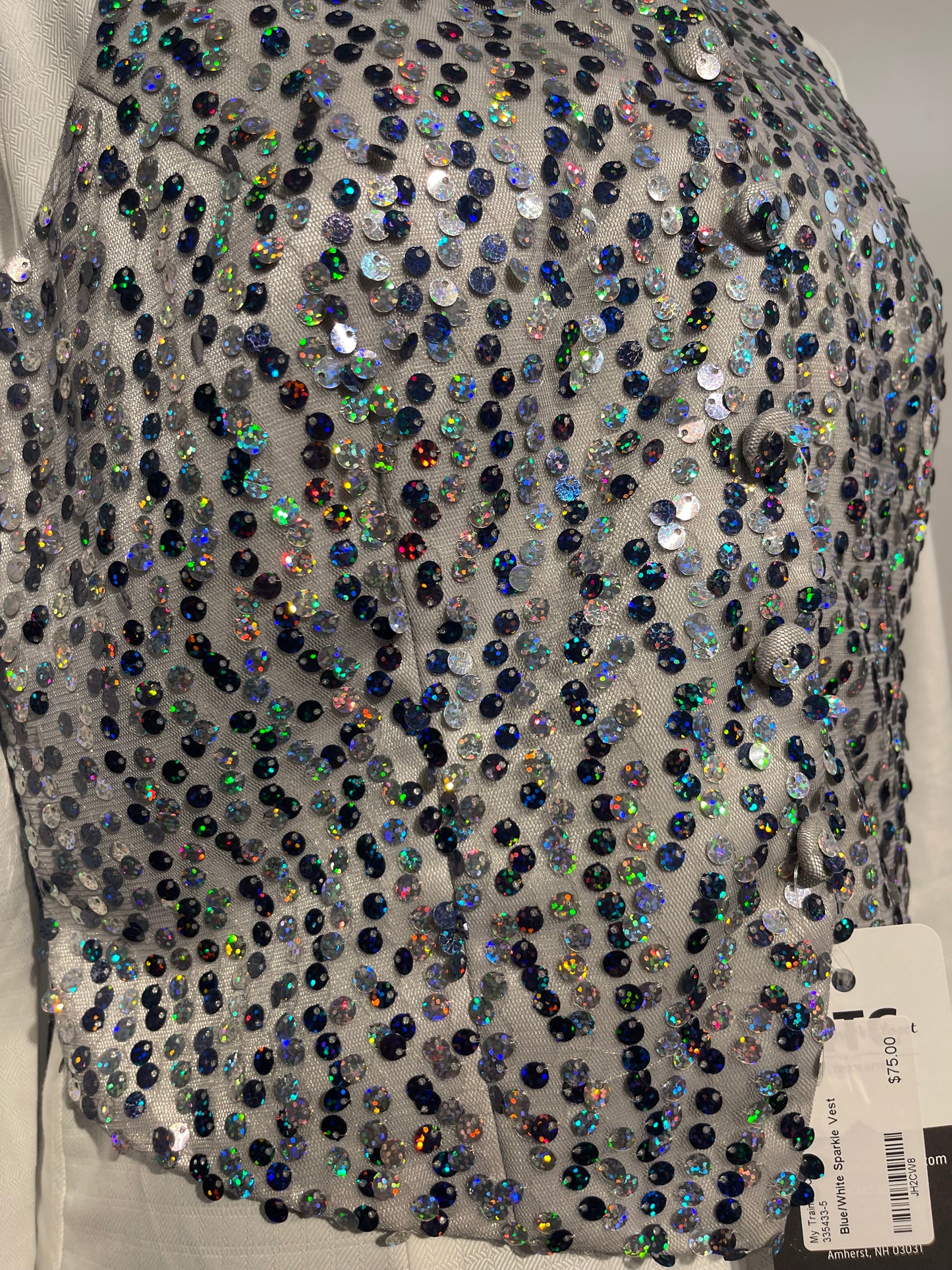 Blue/White Sparkle Vest