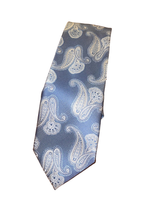 Light Blue Paisley Tie