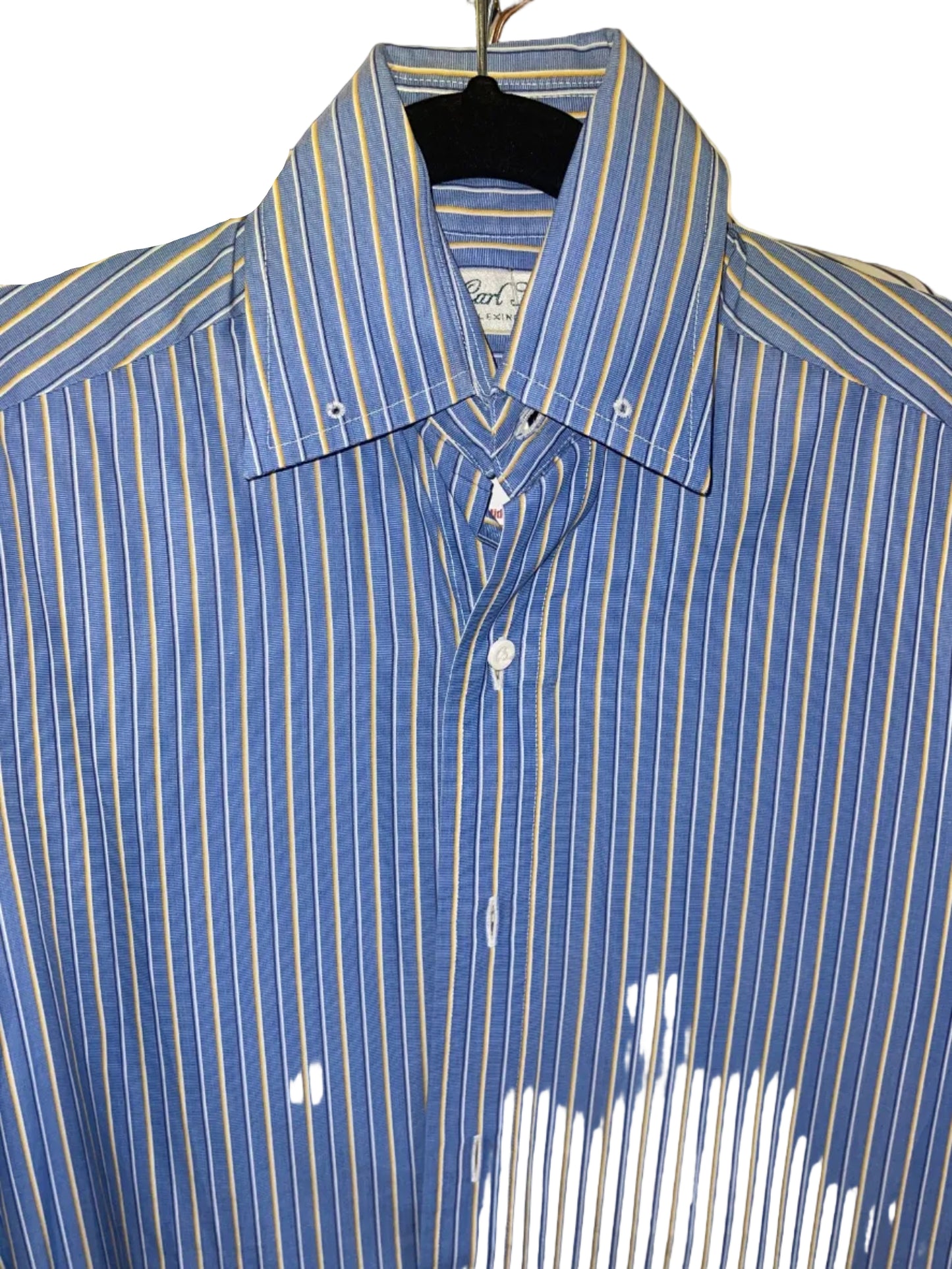 Carl Meyers, Blue with Yellow Stripe Shirt