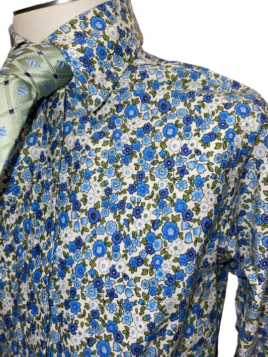 Blue Ribbon Boutique, Blue Flower Shirt
