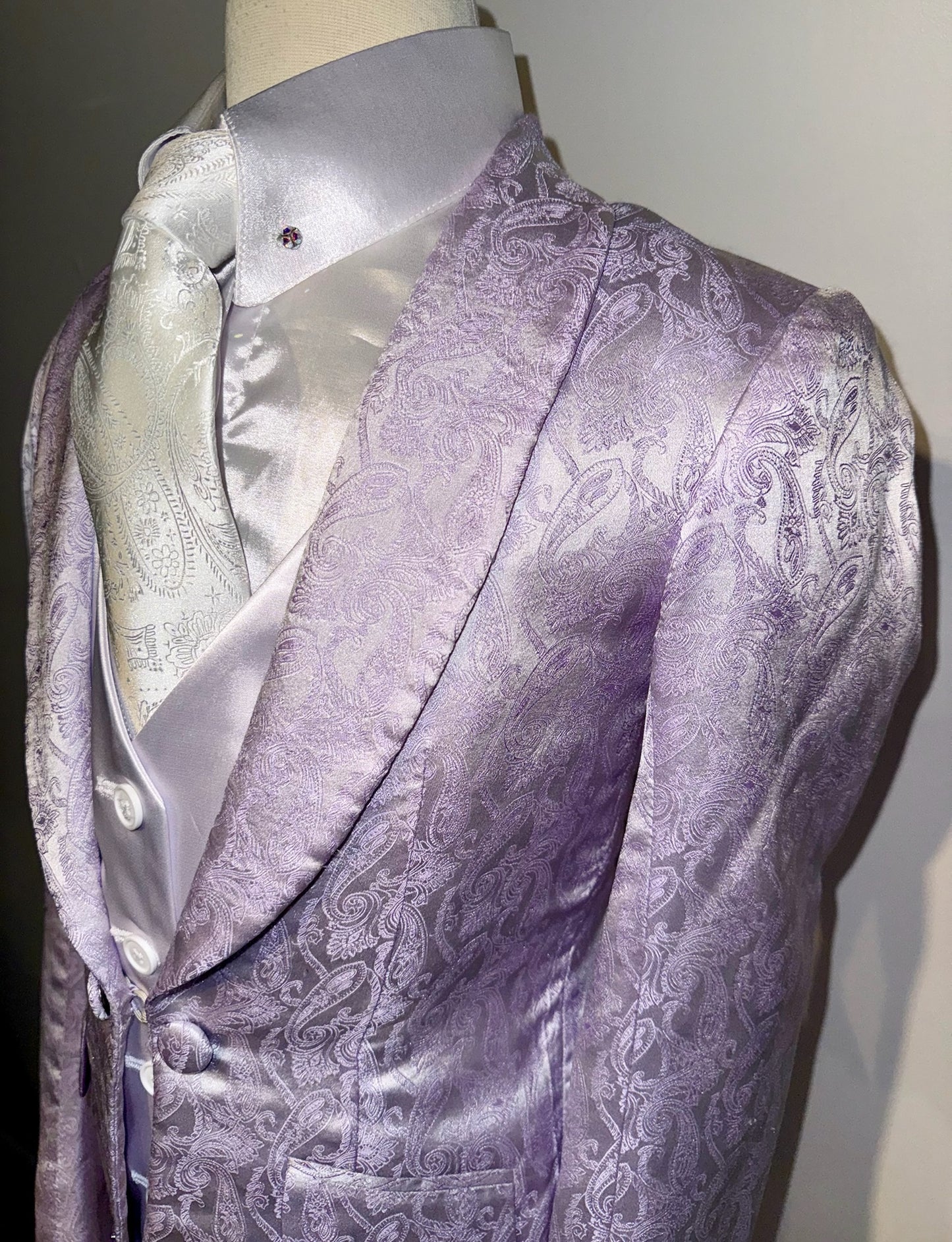 Marsha De Arriaga, Girls Purple Paisley Day Coat