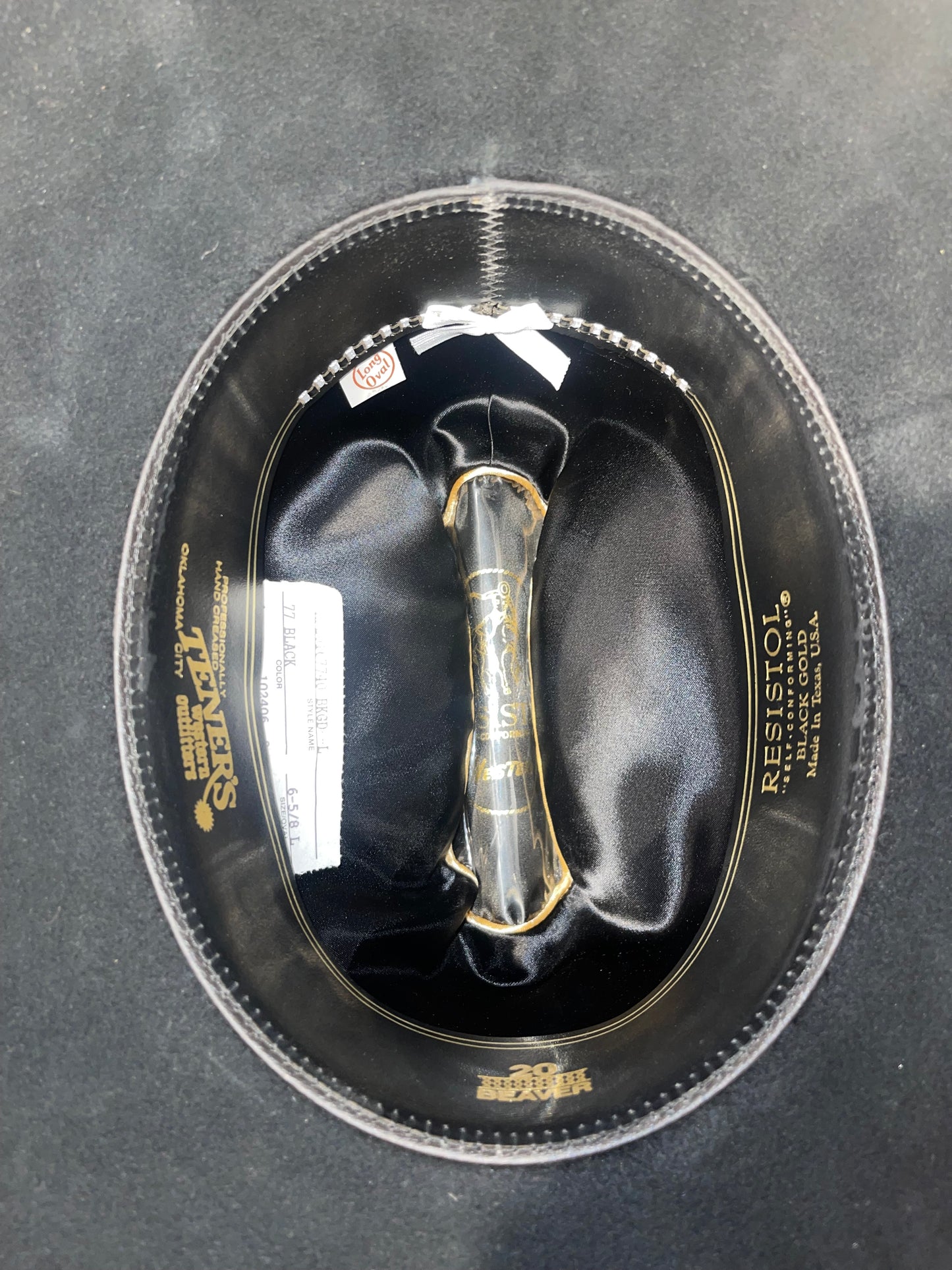 Resistol, Black 20X 6 5/8 Western Hat