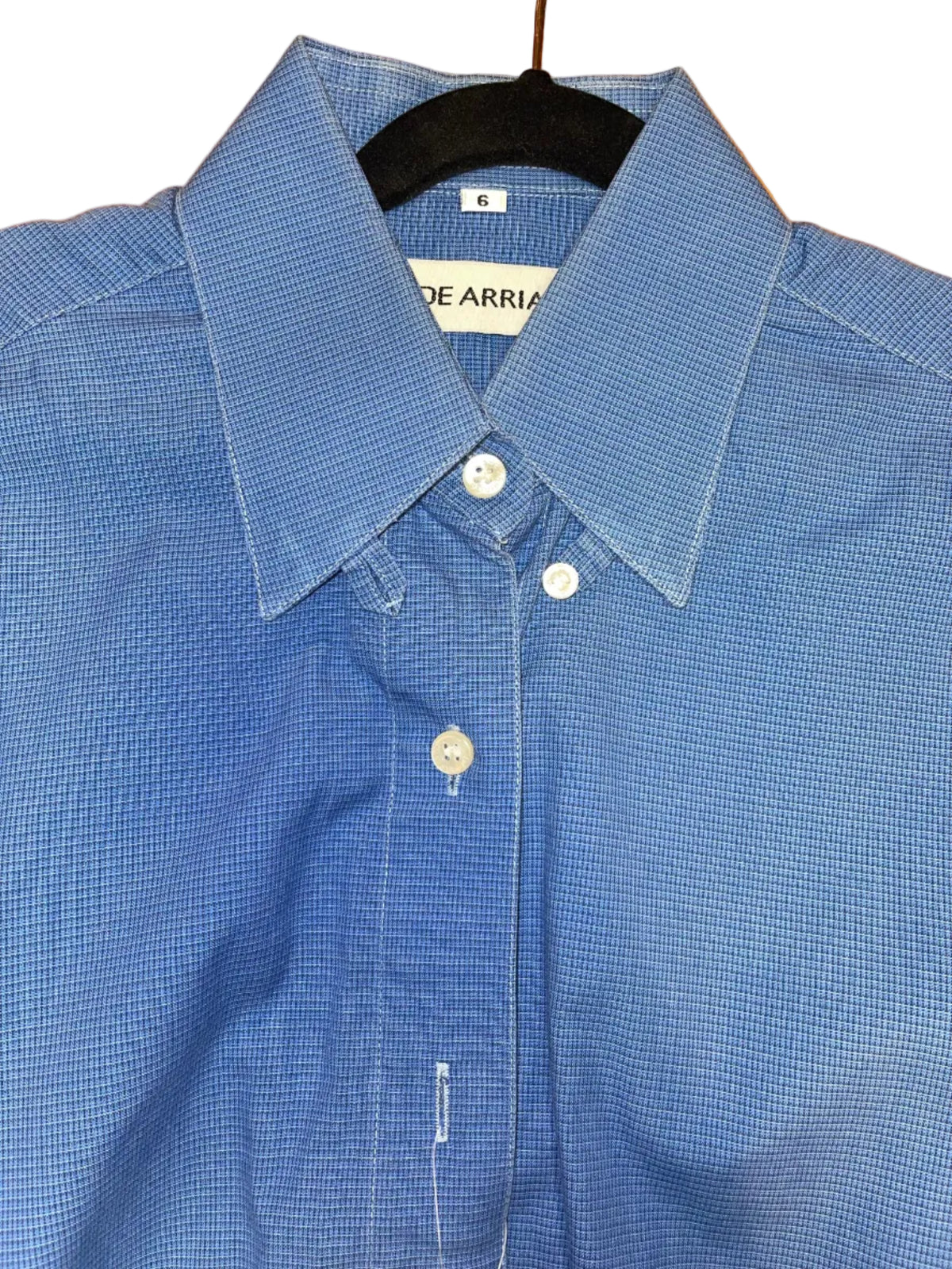 Marsha De Arriaga, Blue Check Shirt