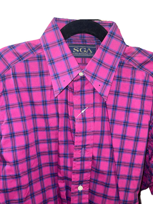 SGA, Raspberry With Navy Check Shirt