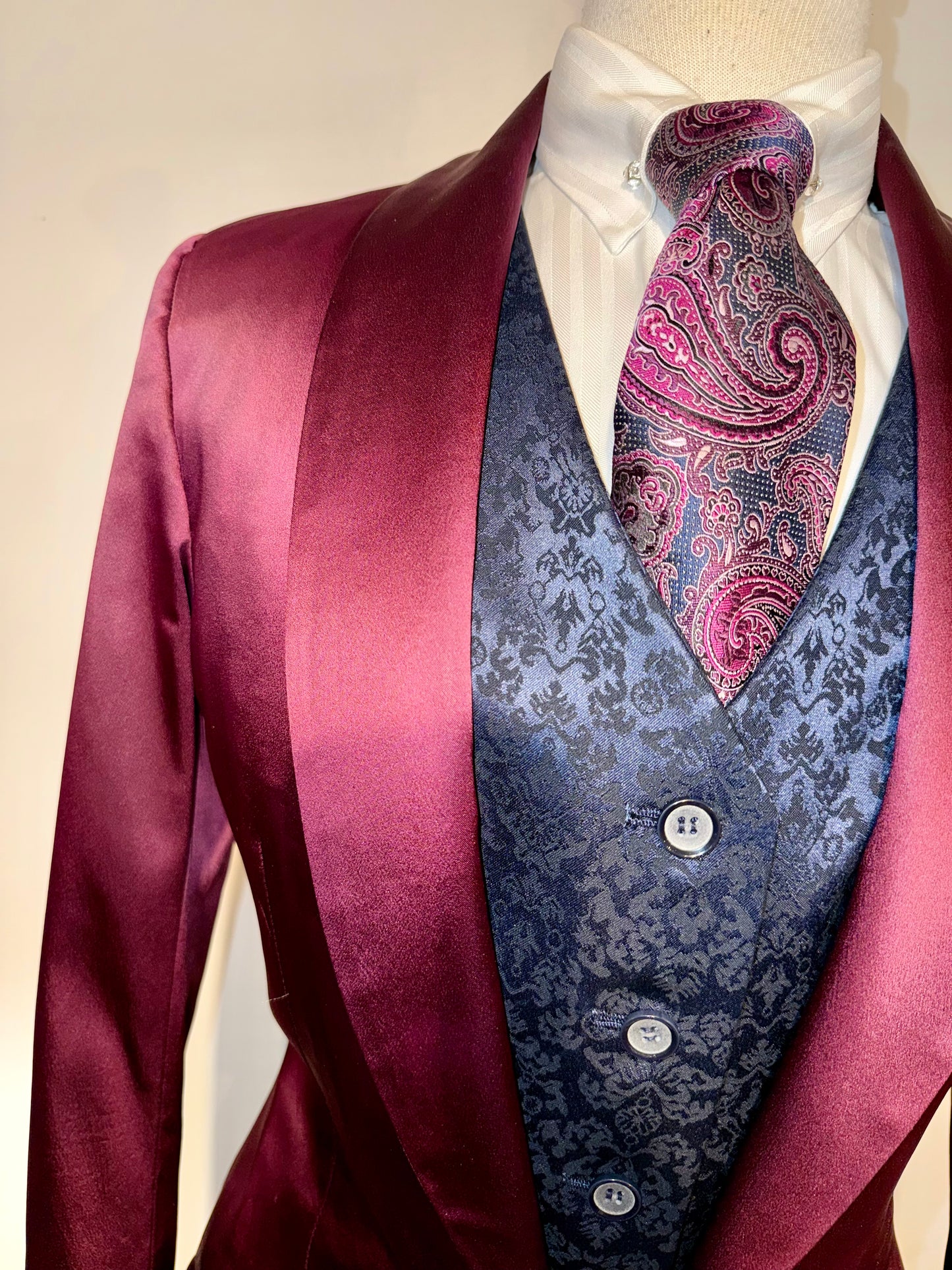 Hawkewood, Plum Silk Day Coat