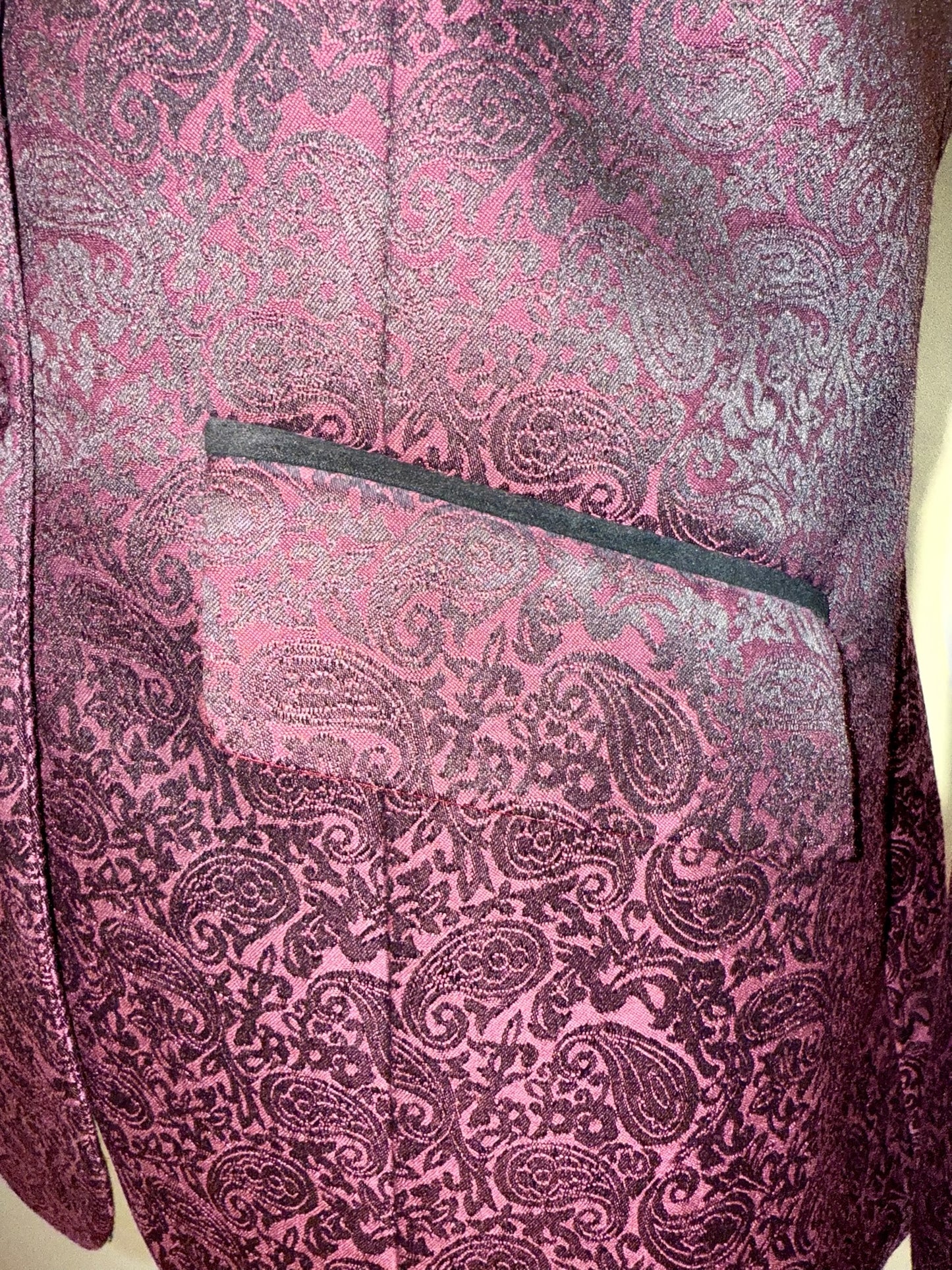 New MTC, Burgundy Paisley Hunt Coat