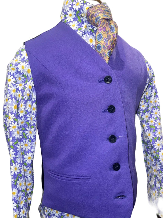 Girls Purple Floral Set