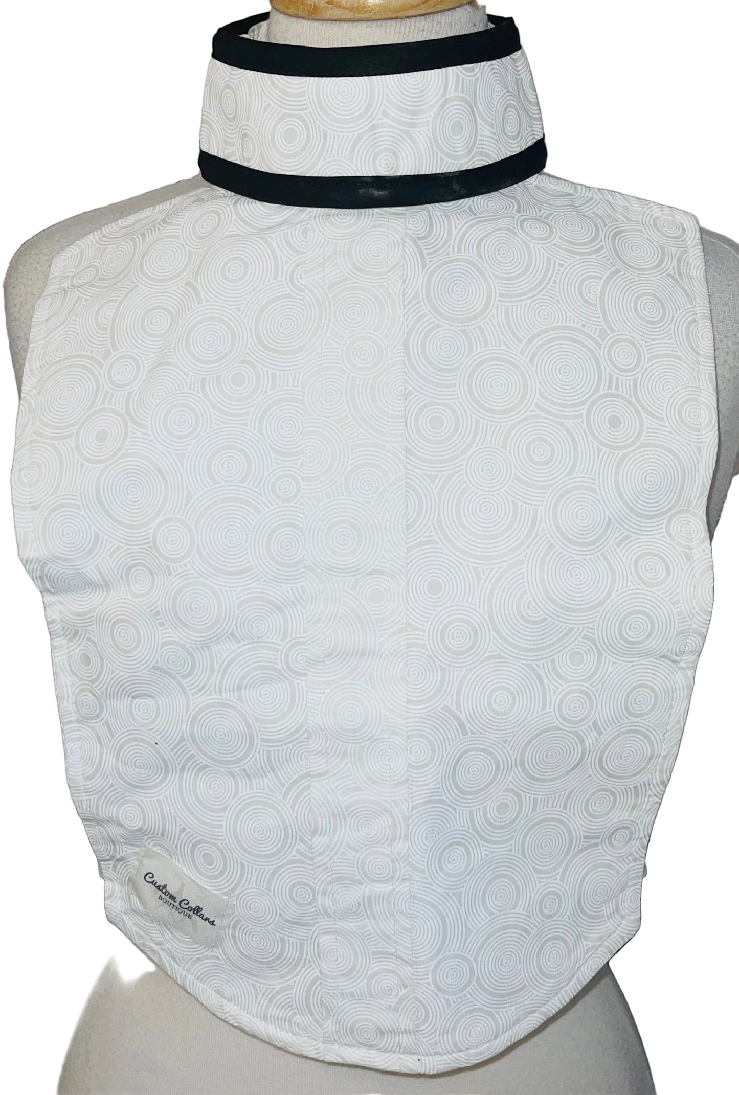 Custom Collars, White with Black Trim Dickie