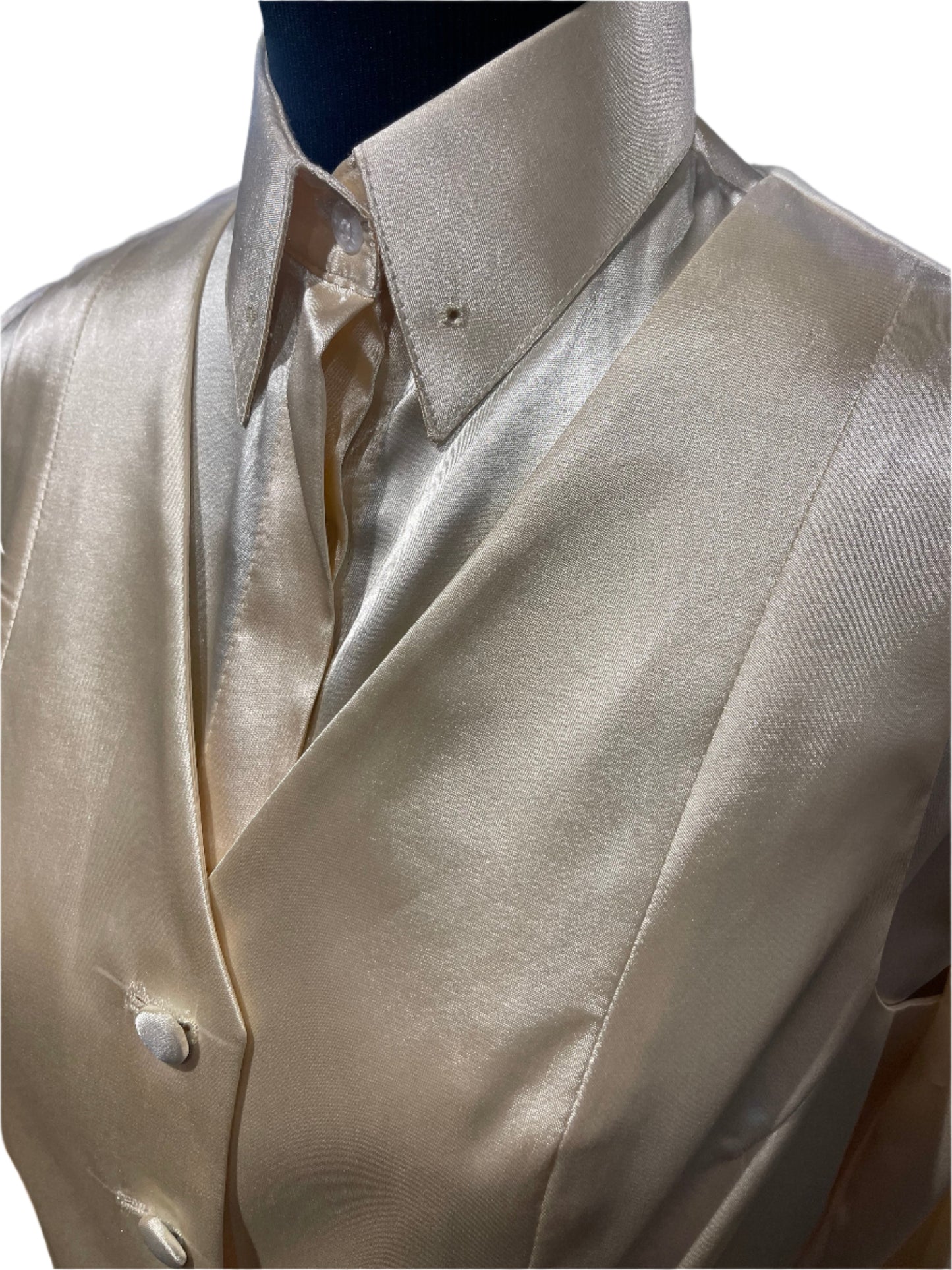 New, MTC Cream Silk Vest