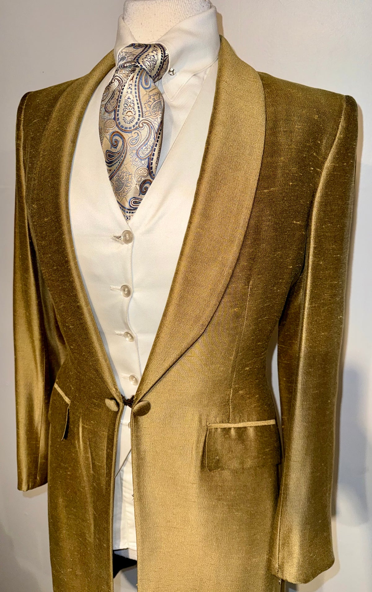 Custom, Gold Silk Day Coat
