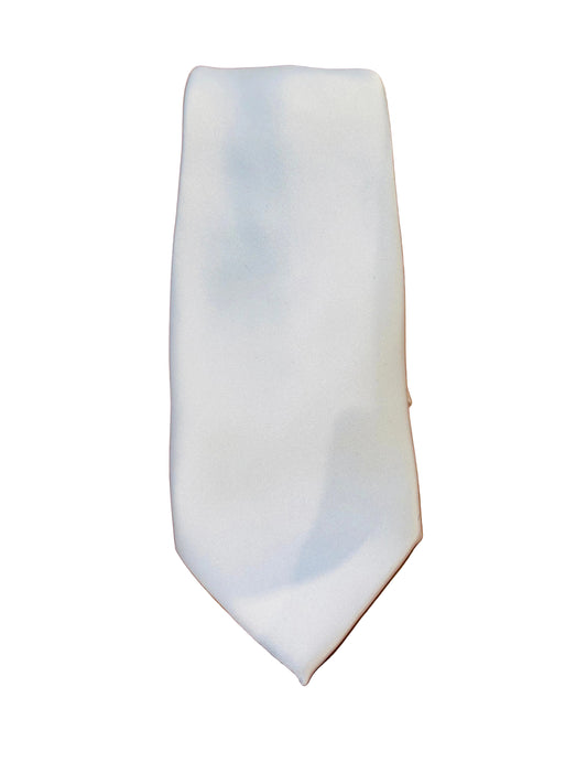 White Silk Tie