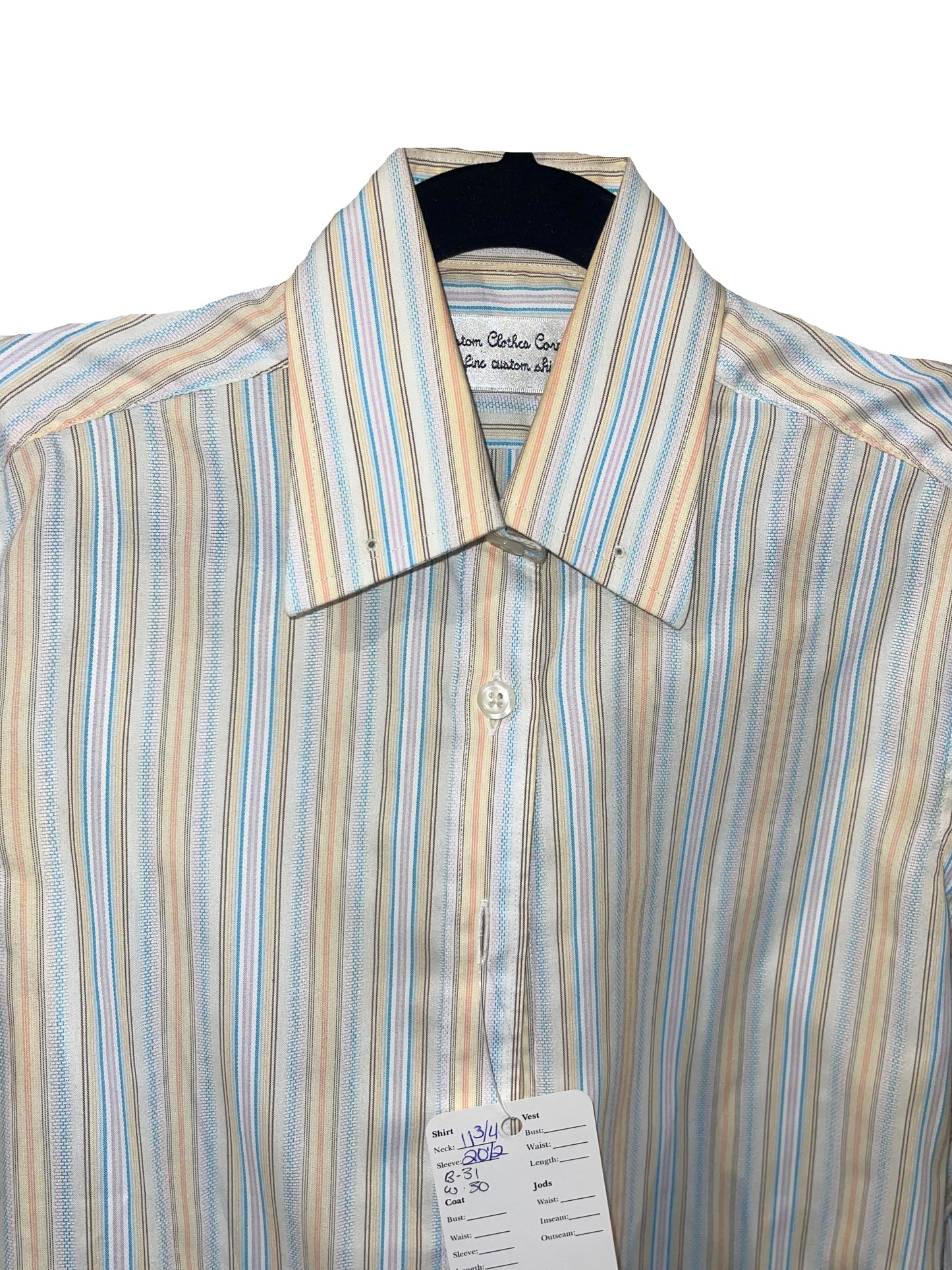 CCC, Peach and Blue Stripe Shirt