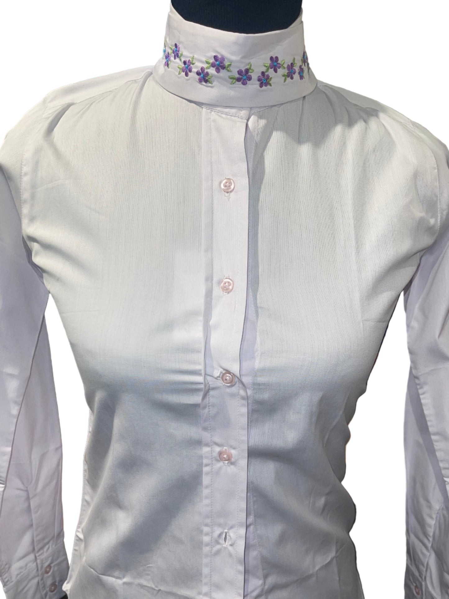 Short Stirrups Collection, Girls Purple Hunt Shirt