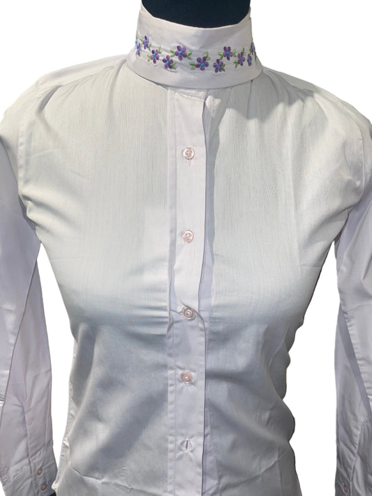Short Stirrups Collection, Girls Purple Hunt Shirt