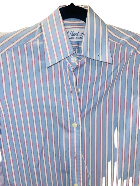 Le Cheval, Blue with Red Stripe Shirt