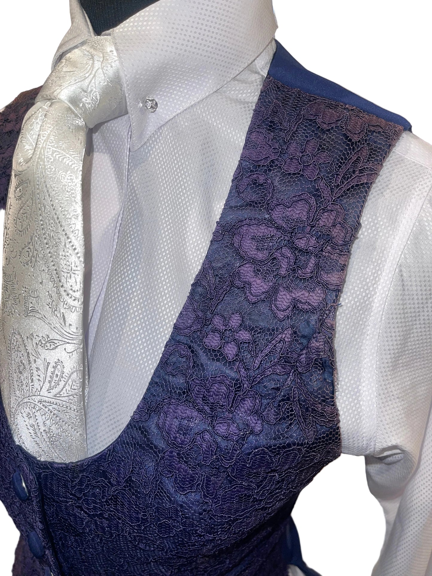Marsha De Arriaga, Navy Floral Vest