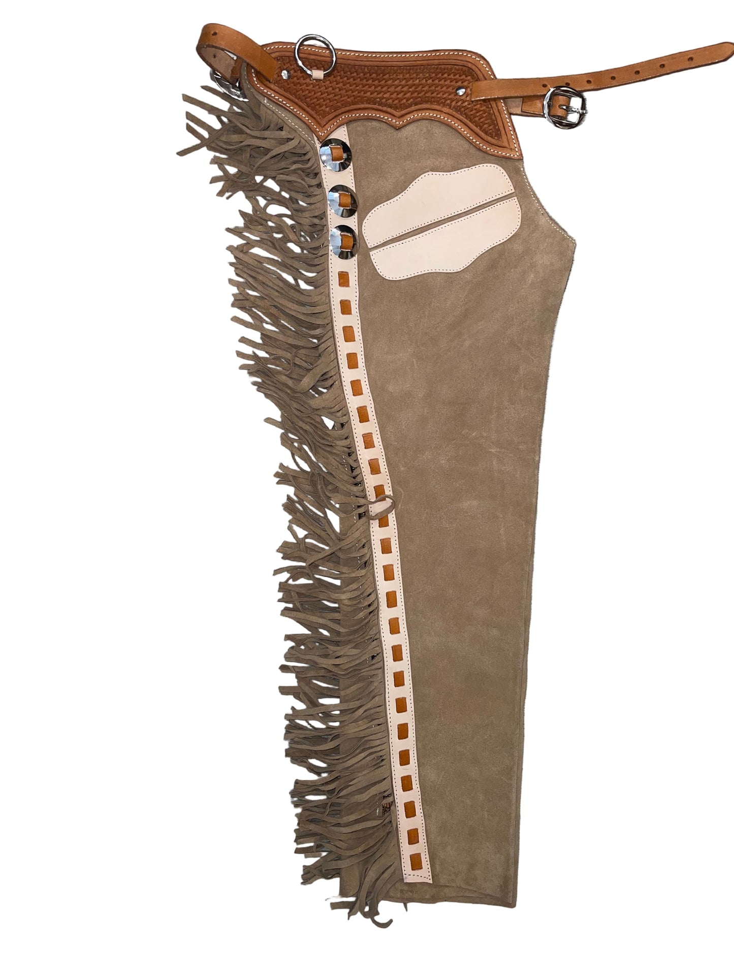 Custom, Ornate Tan Chaps