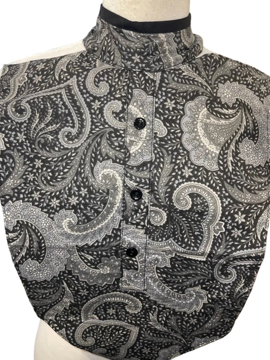 Grey and Black Brocade Dickie