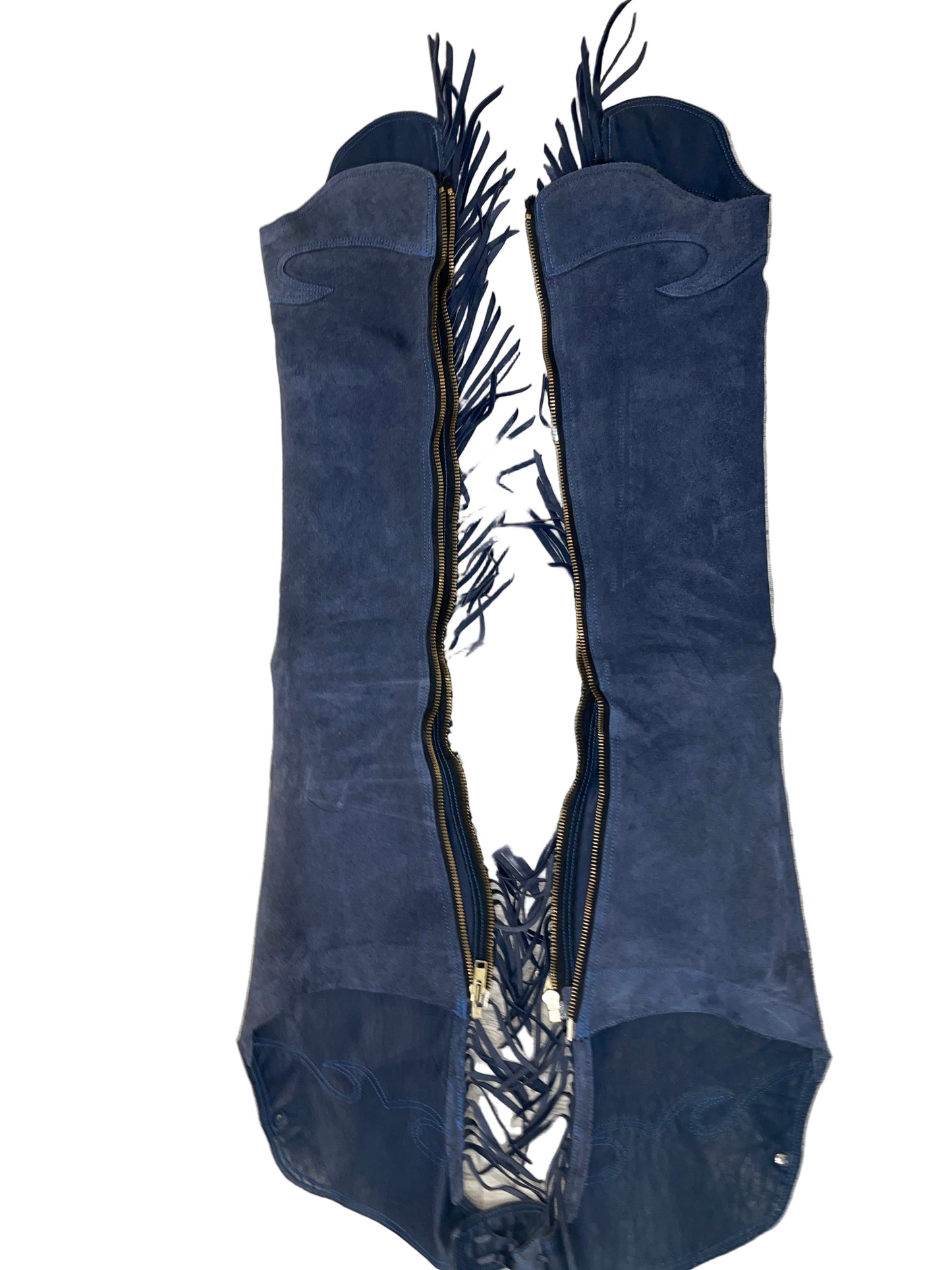 Custom, Navy Ultrasuede Chaps