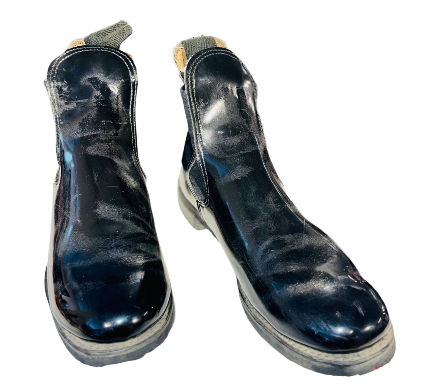 Used, W: 7, Black Patent Boots