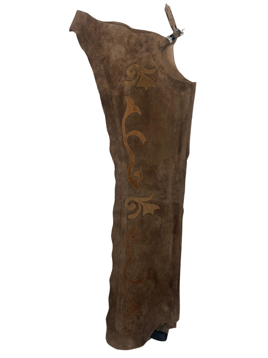 Marsha De Arriaga, Custom Brown Embroidered Chaps