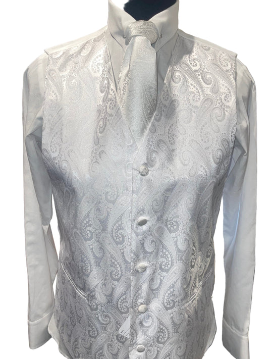 White Paisley Vest