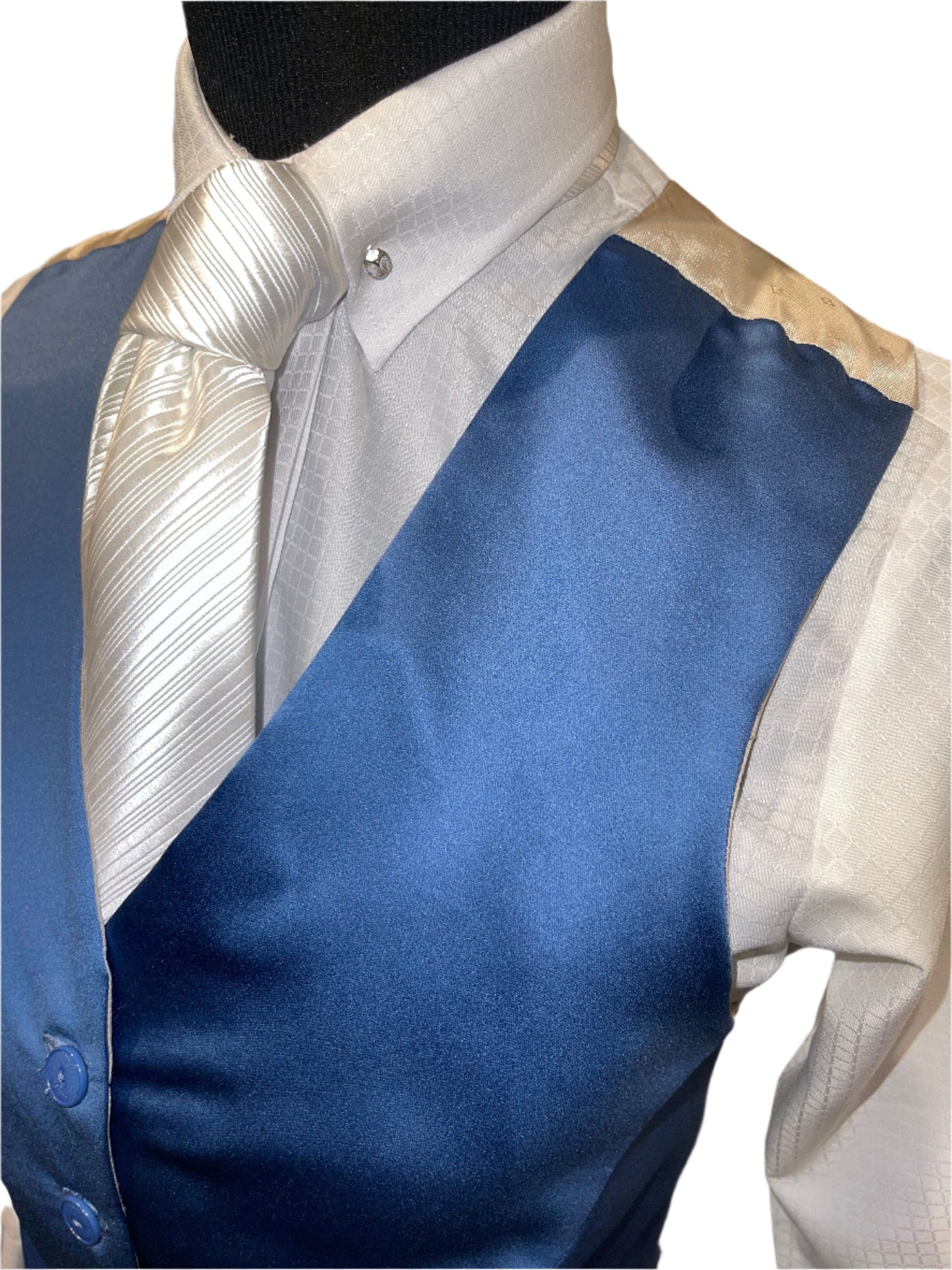Custom, Blue Silk Ladies Show Vest