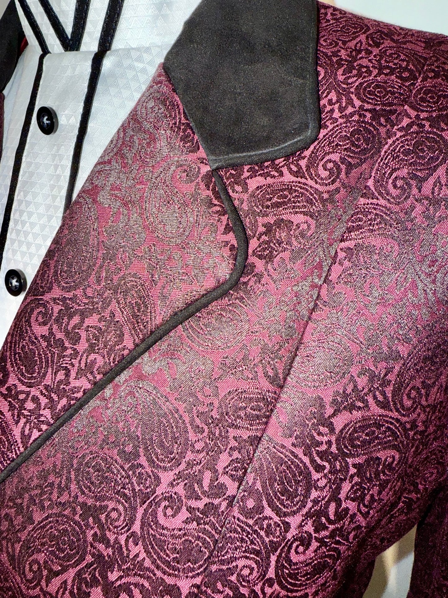 New MTC, Burgundy Paisley Hunt Coat