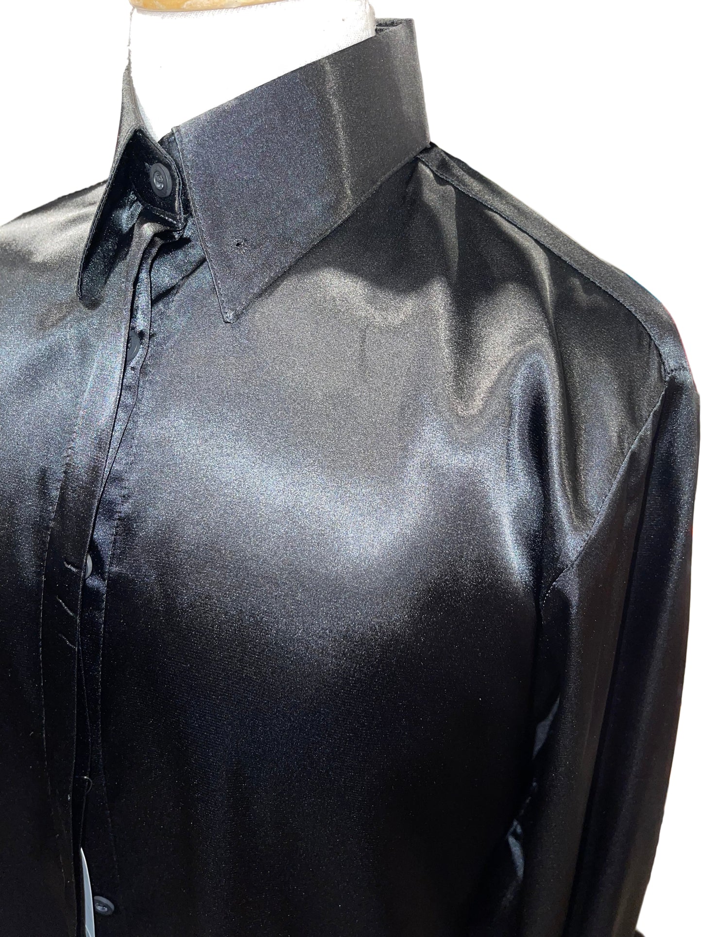 Ladies, Black Silk Shirt
