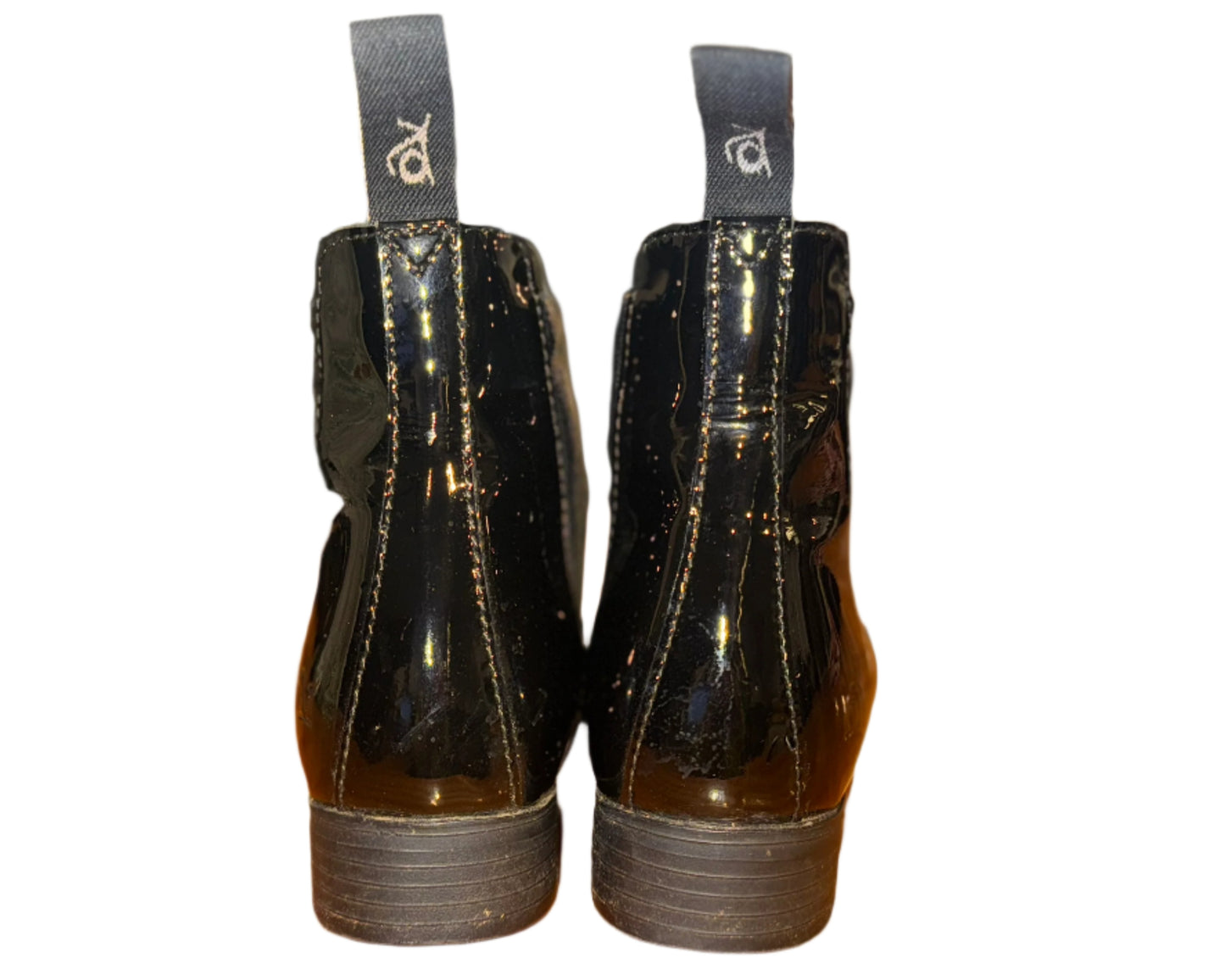 Used, Ov, Ladies 7, Navy Patent Boots