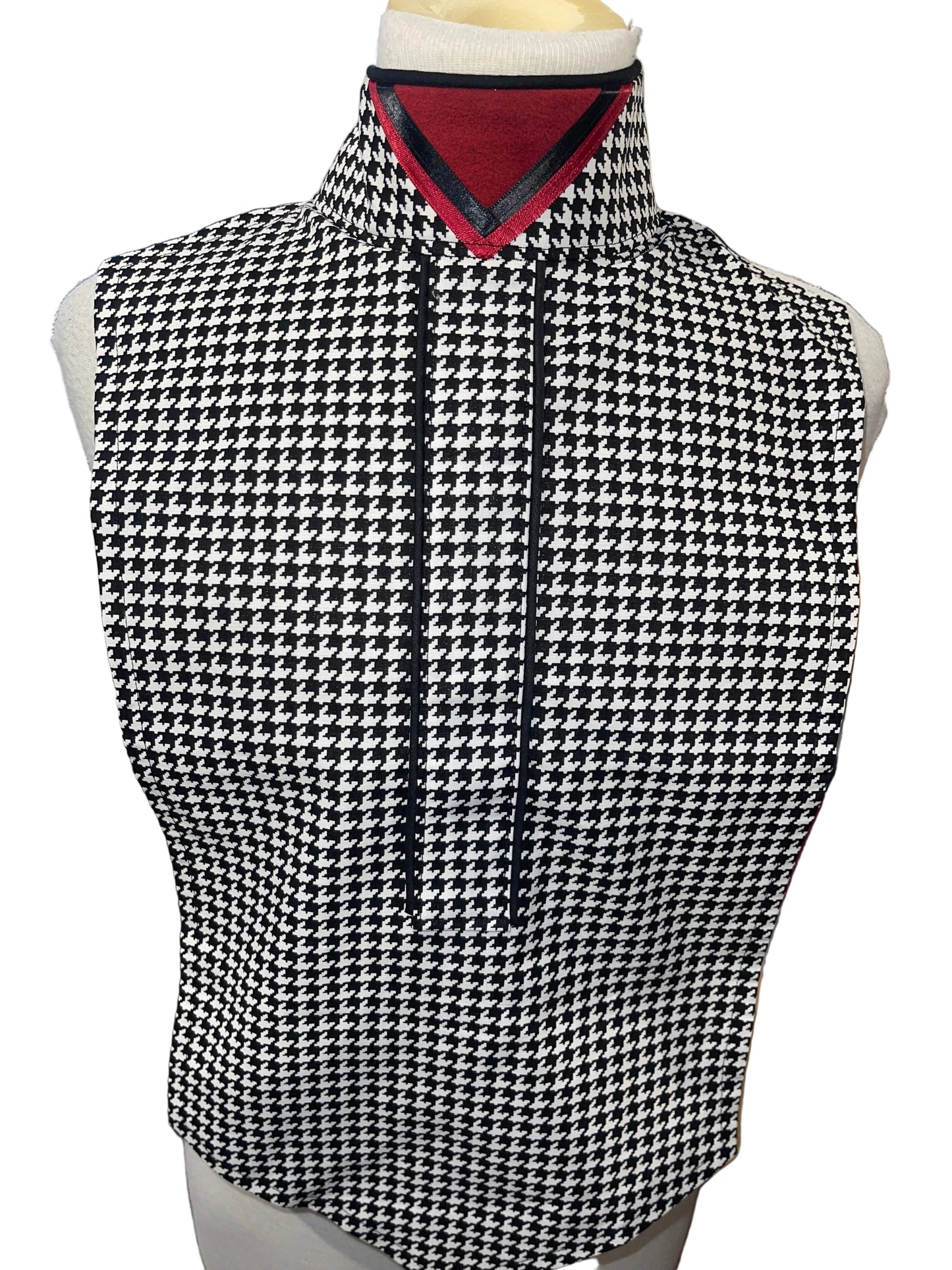 Black and White Houndstooth Dickie