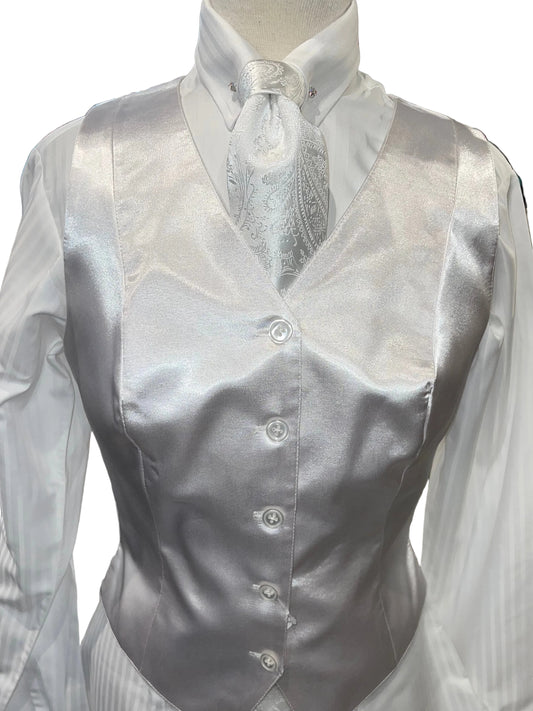 Custom, White Silk Vest