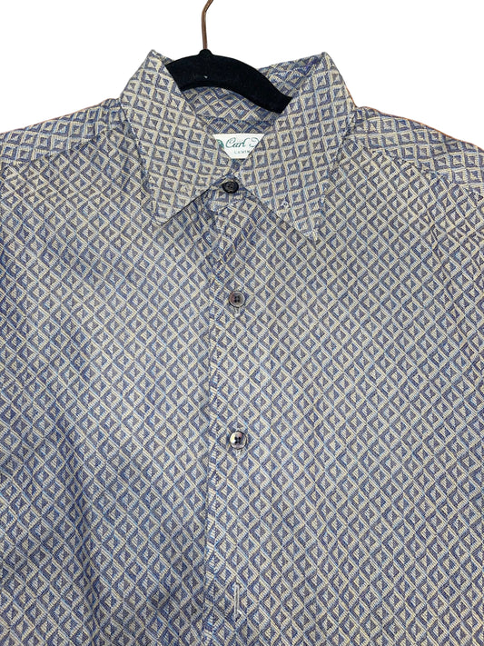 Carl Meyers, Navy and Tan Diamond Shirt