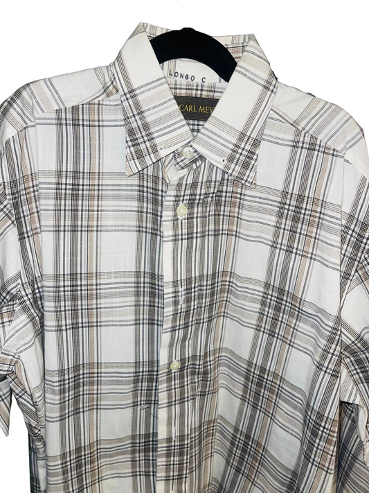 Carl Meyes, Tan Plaid Shirt