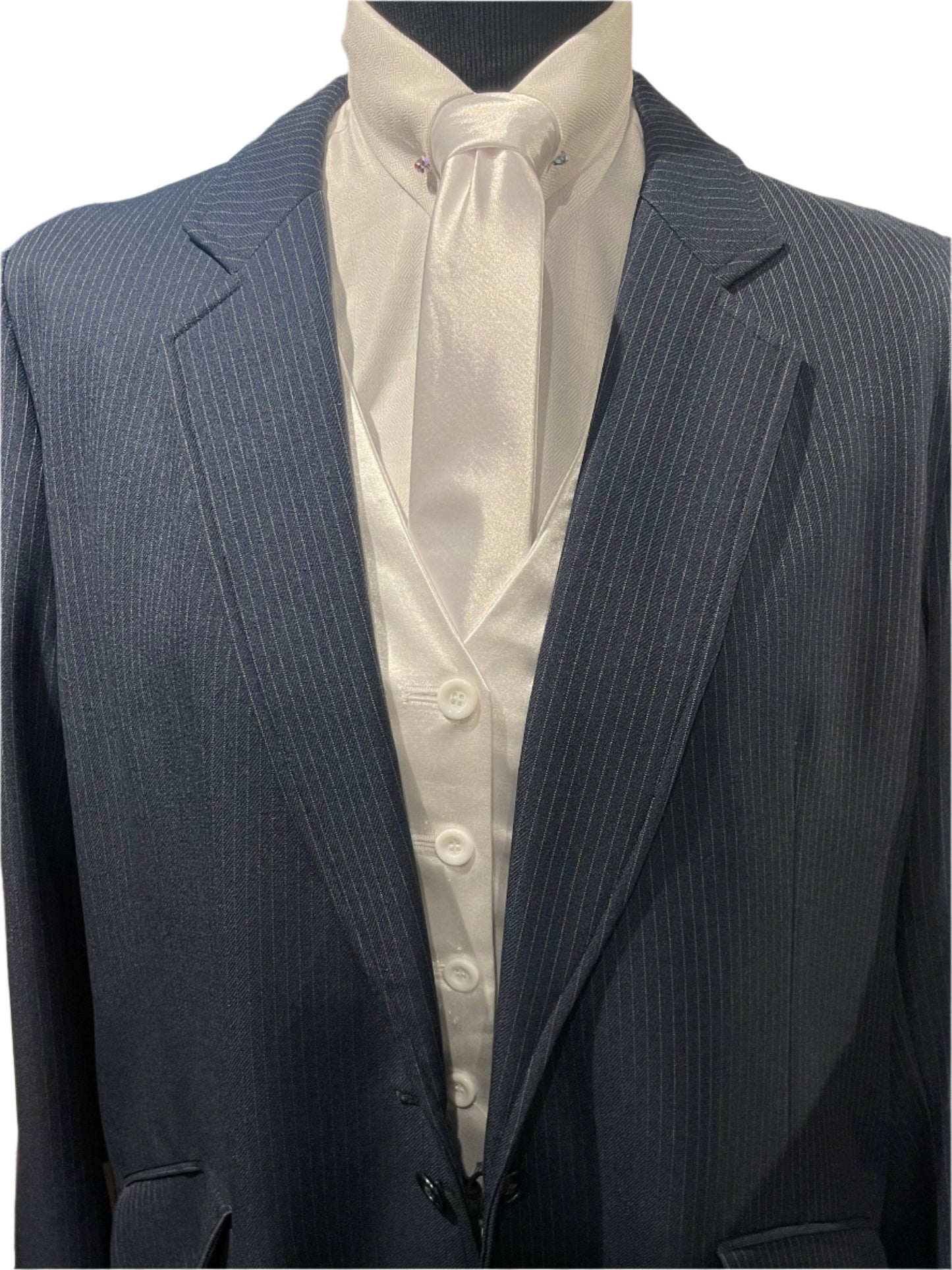 Tailored Sportsman Navy Striped Suit