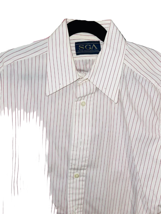 SGA, White with Red Stripe Shirt