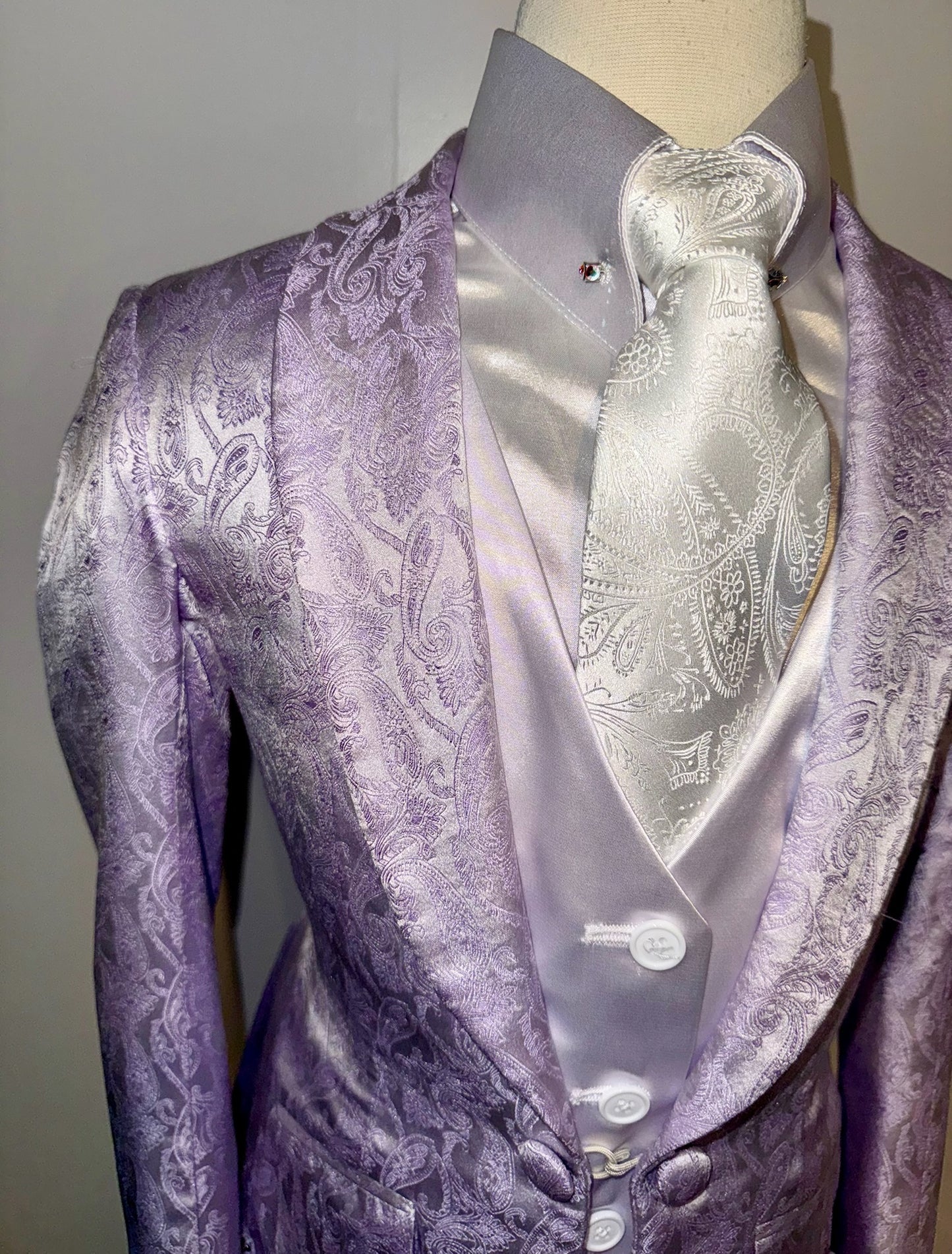 Marsha De Arriaga, Girls Purple Paisley Day Coat