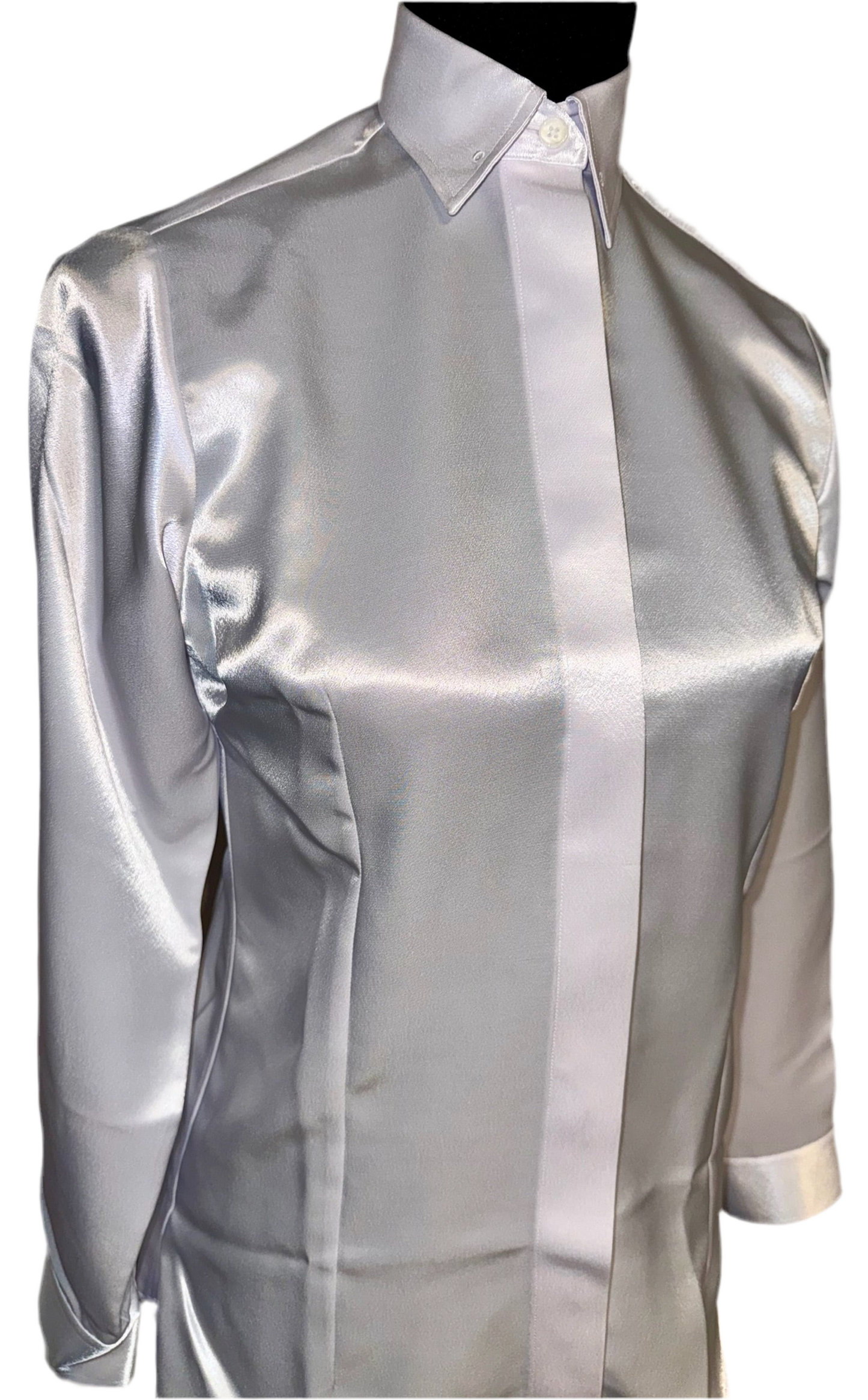 Ellie May, Ladies White Satin Shirt