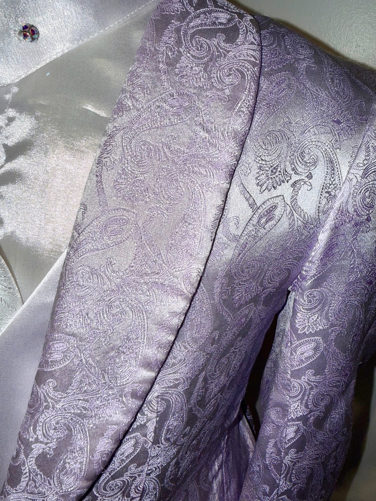 Marsha De Arriaga, Girls Purple Paisley Day Coat