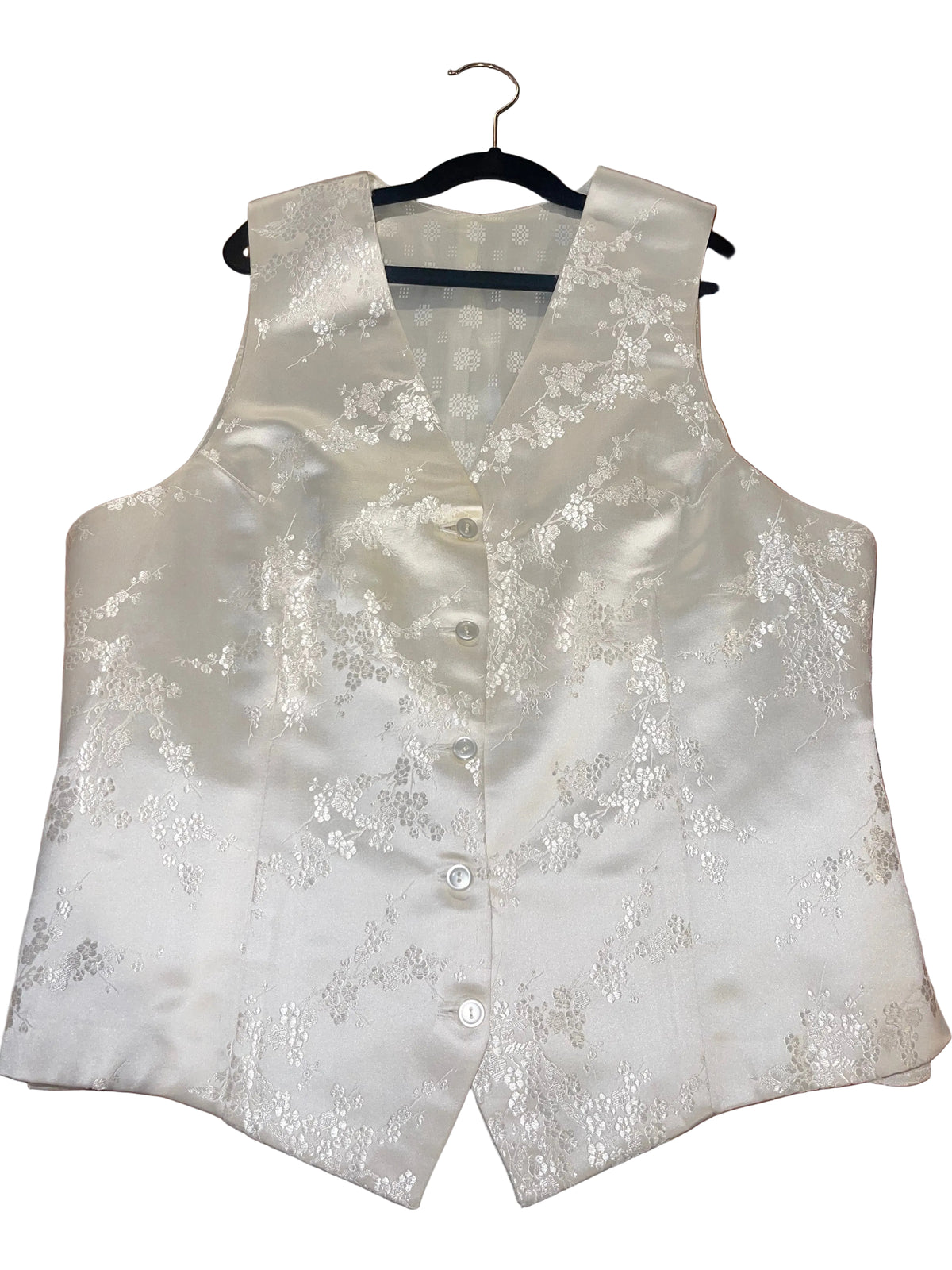 Custom, Cream Floral Vest