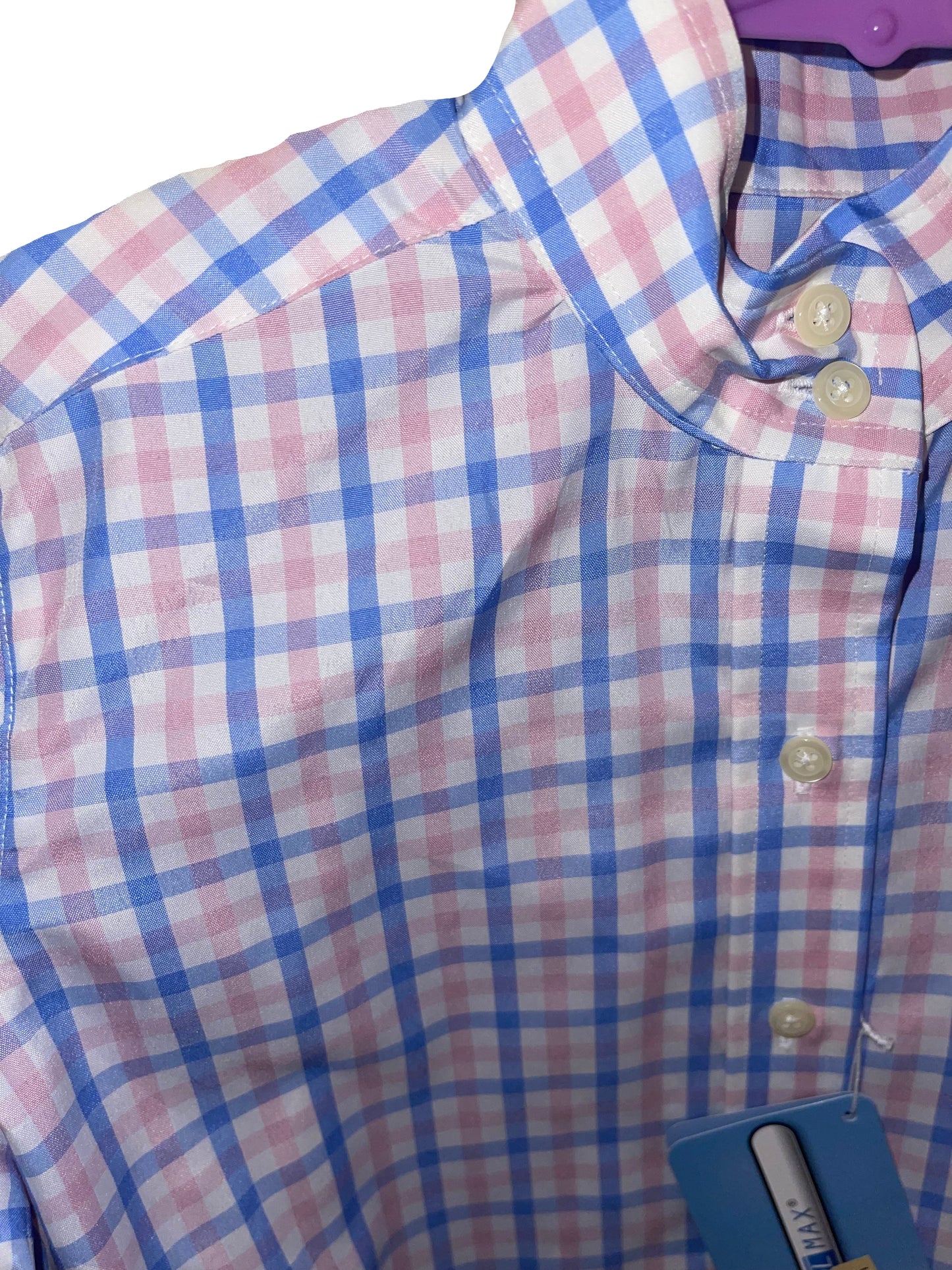 Tailored Sportsman, Pink and Blue Plaid Childs 6 Hunt Shirt