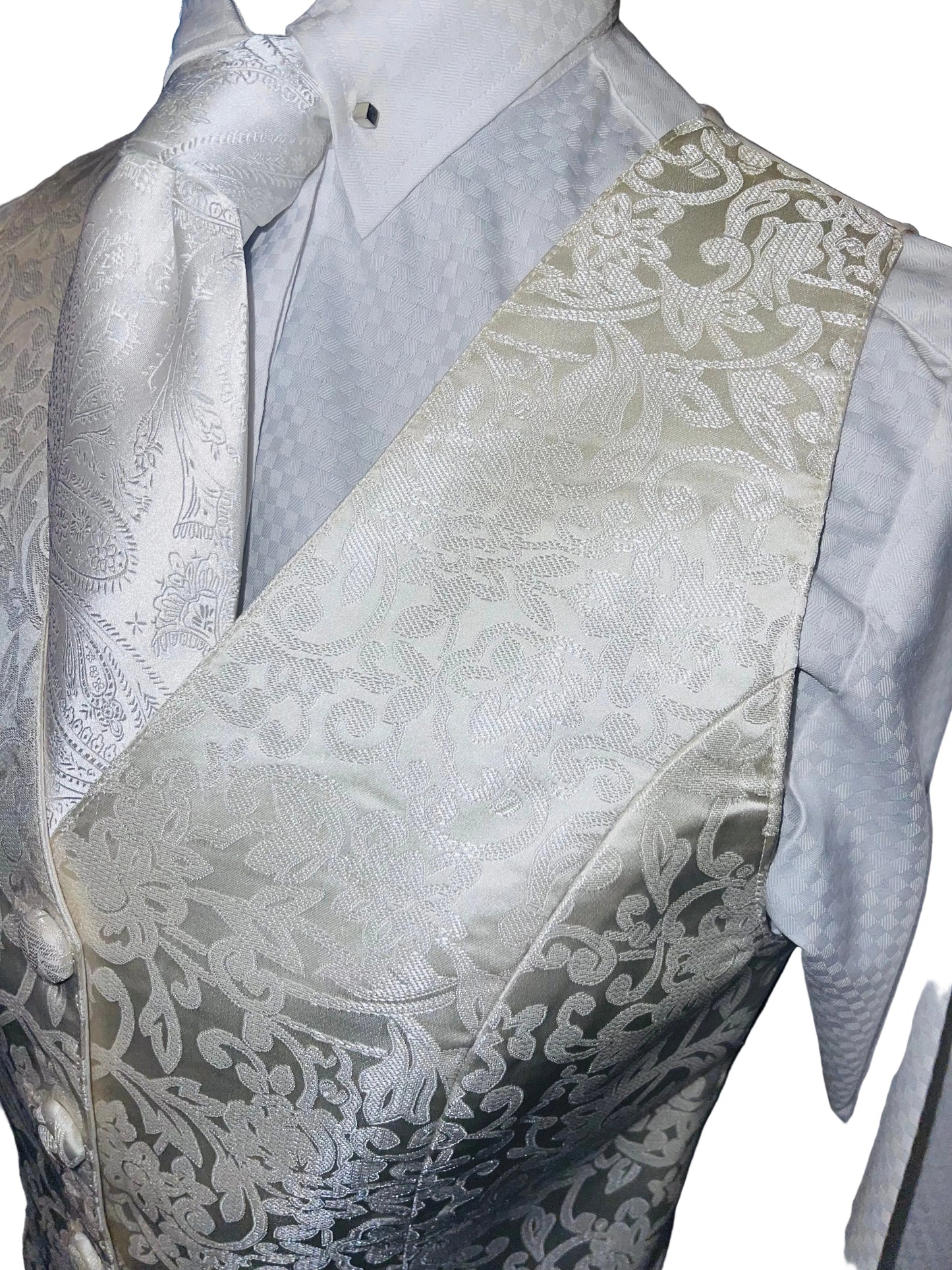 Custom, Ladies White Floral Vest