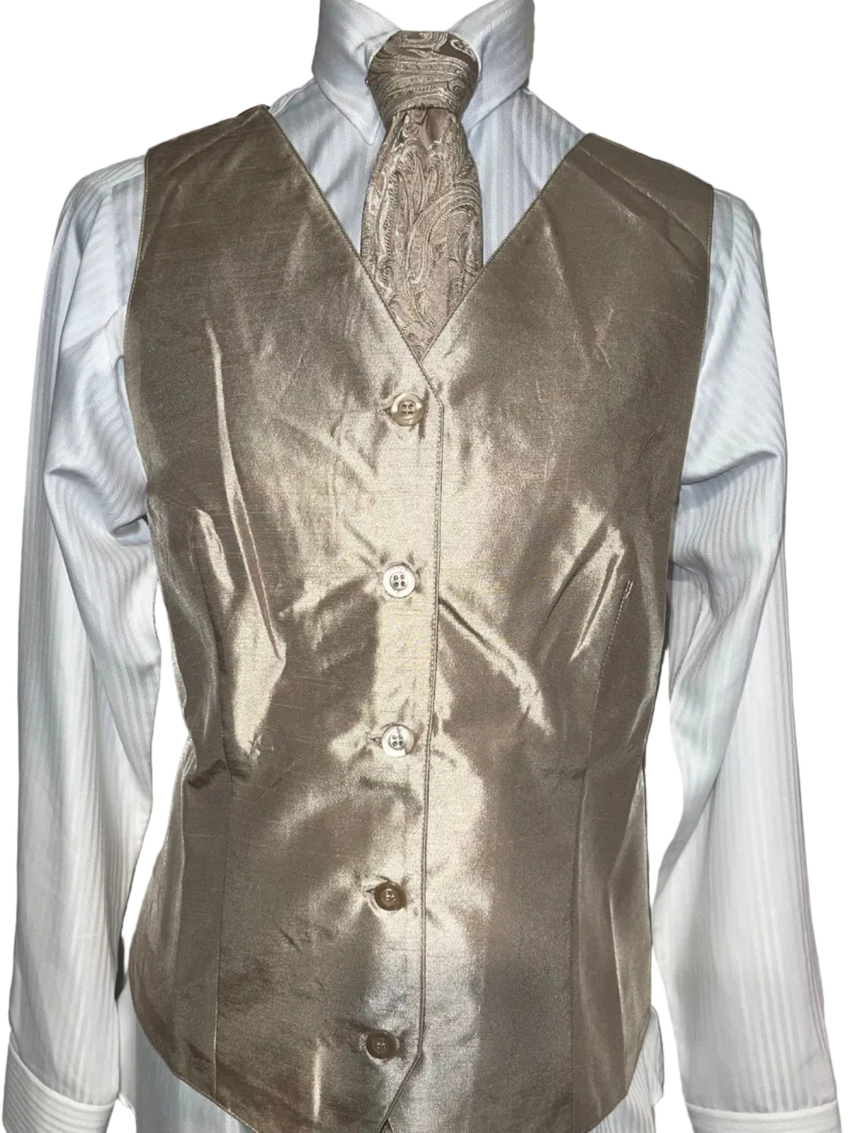 New, DK Ride Taupe Silk Vest