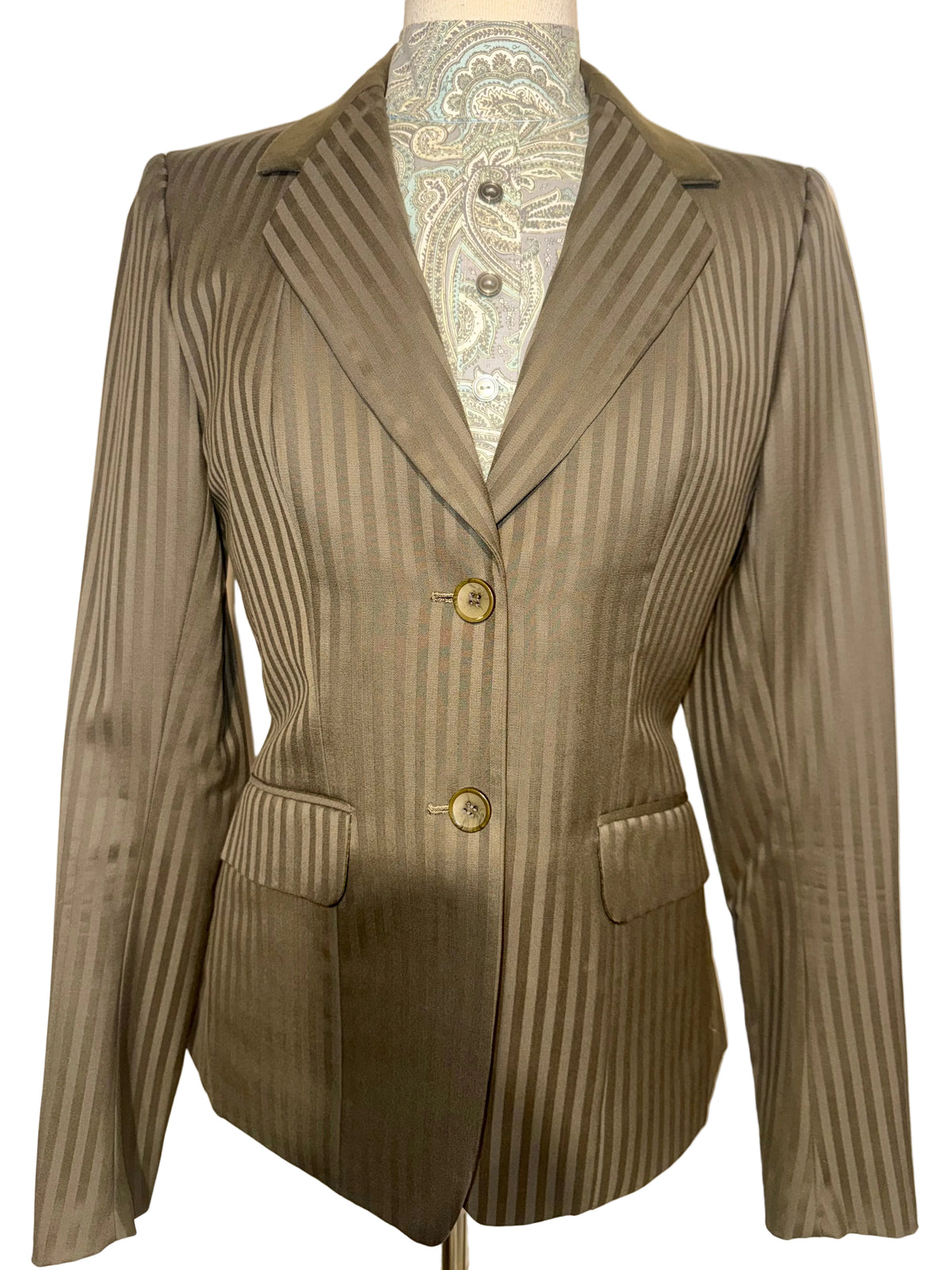 Marsha De Arriaga, Ladies Olive Brown Hunt Coat
